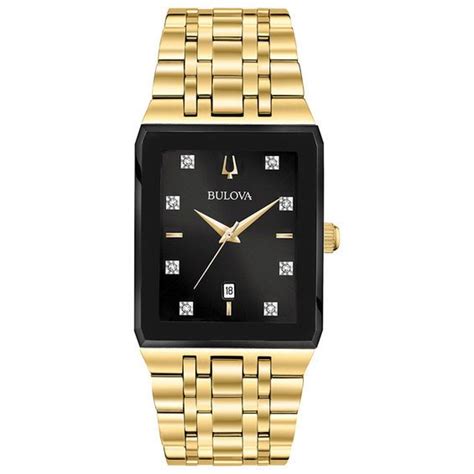 zales men's square gold watch